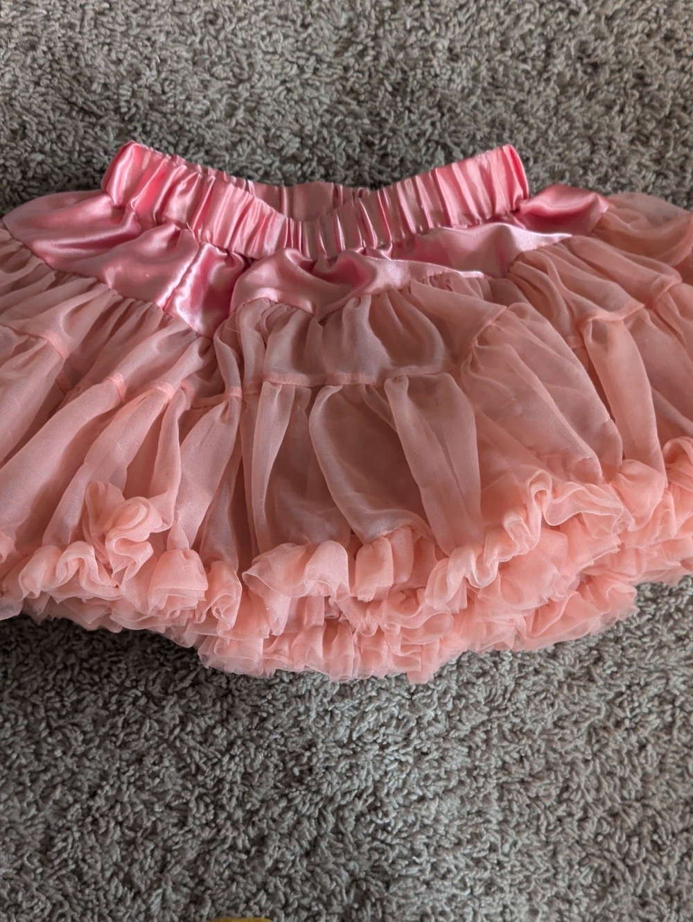 Pink Ruffled Tulle Skirt for Girls